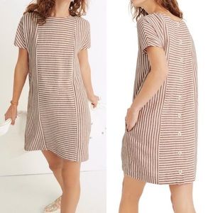 Madewell linen button-back dress